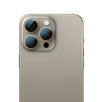 RURIHAI For iPhone 16 Pro  /  16 Pro Max Tempered Glass AR Camera Lens Protector with Titanium Alloy Ring