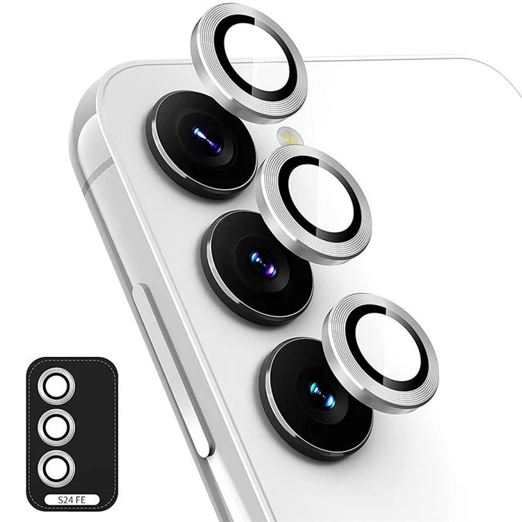 ENKAY HAT PRINCE 1Set For Samsung Galaxy S24 FE Camera Lens Protector Metal Ring Lens Film