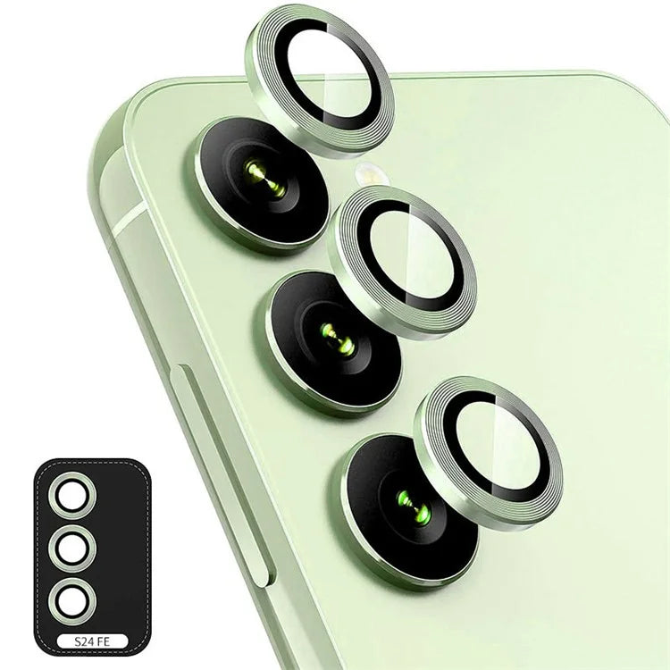 ENKAY HAT PRINCE 1Set For Samsung Galaxy S24 FE Camera Lens Protector Metal Ring Lens Film