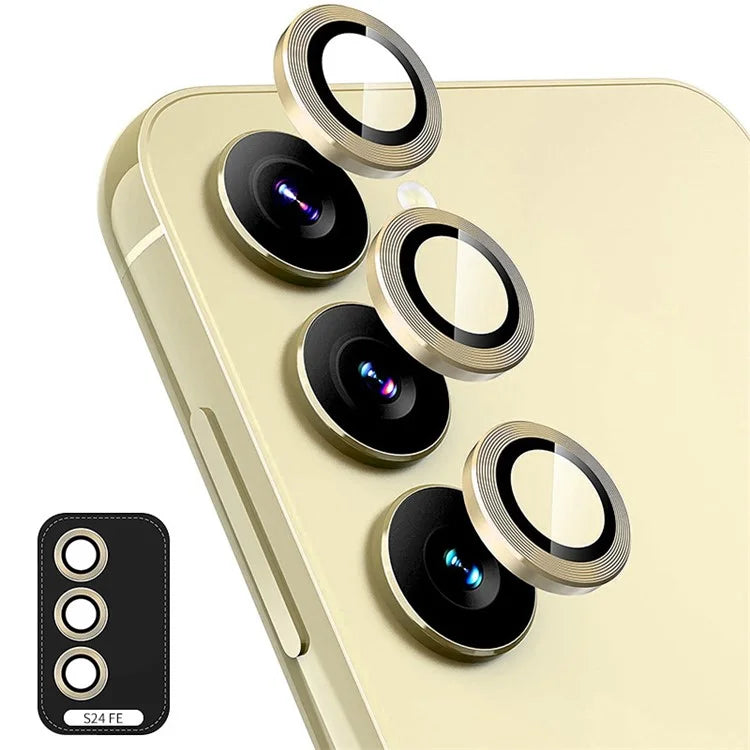 ENKAY HAT PRINCE 1Set For Samsung Galaxy S24 FE Camera Lens Protector Metal Ring Lens Film
