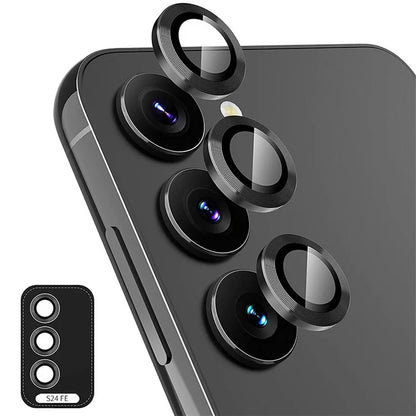 ENKAY HAT PRINCE 1Set For Samsung Galaxy S24 FE Camera Lens Protector Metal Ring Lens Film