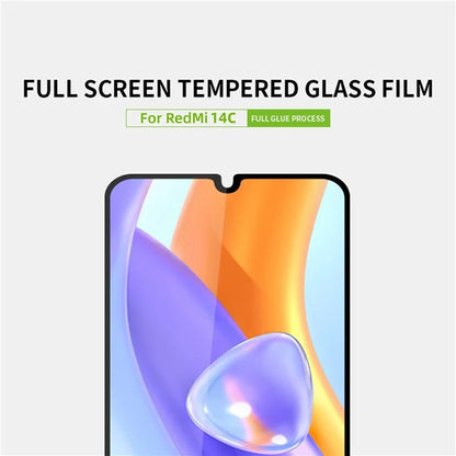 PINWUYO JK Series-2 for Xiaomi Redmi 14C 4G Full Screen Protector Anti-explosion High Aluminium-Silicon Glass Film