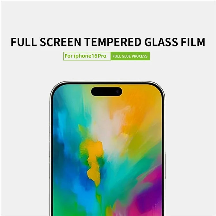 PINWUYO JK Series-2 for iPhone 16 Pro Full Screen Protector Full Glue High Transparency