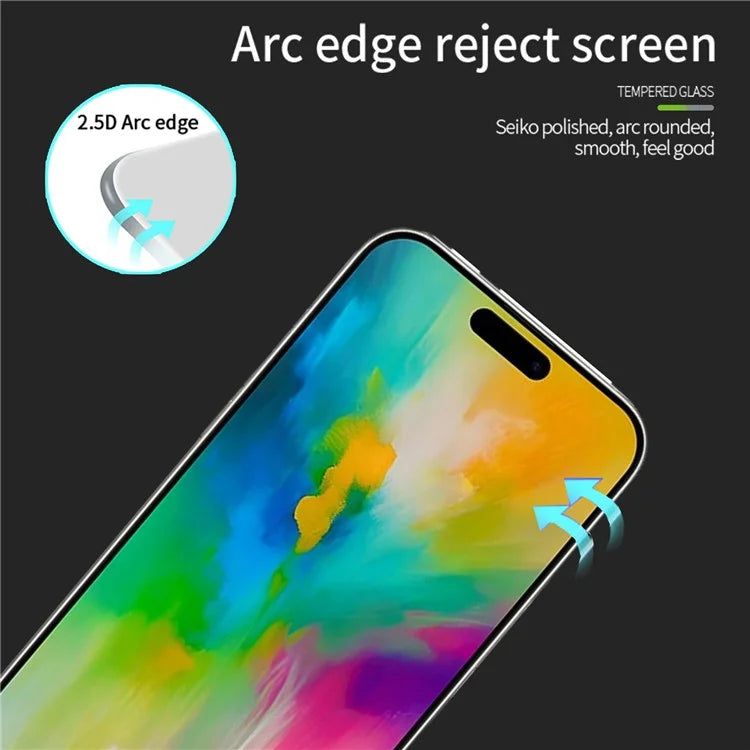 PINWUYO JK Series-2 for iPhone 16 Pro Full Screen Protector Full Glue High Transparency