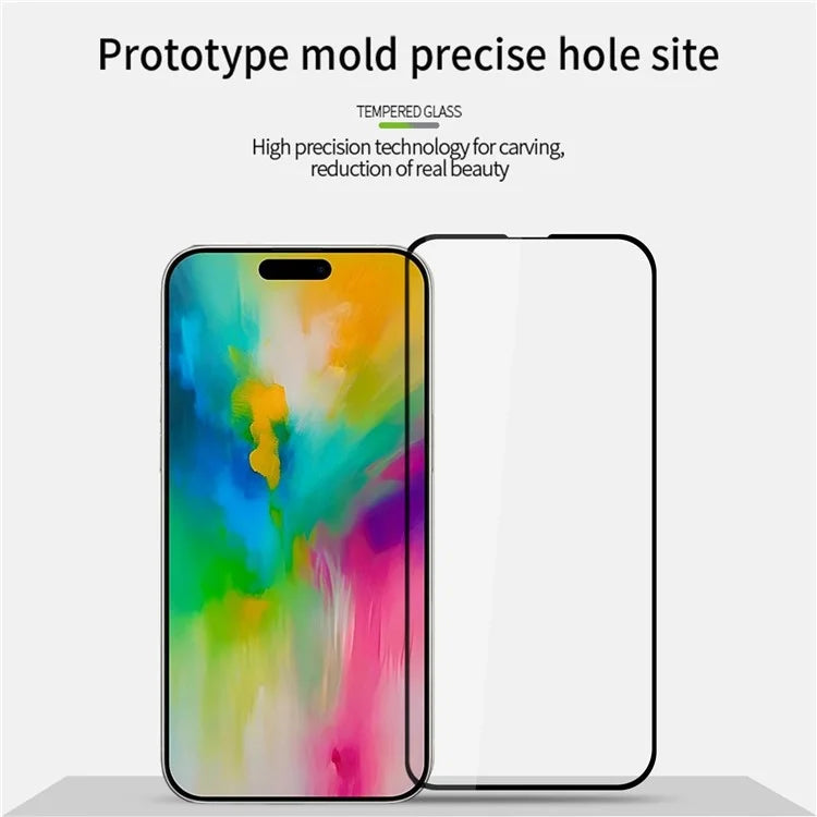PINWUYO JK Series-2 for iPhone 16 Pro Full Screen Protector Full Glue High Transparency
