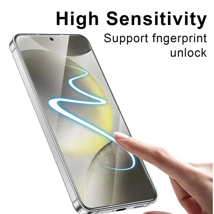 10Pcs For Samsung Galaxy S24 FE Screen Protector Silk Printing Edge Full Coverage