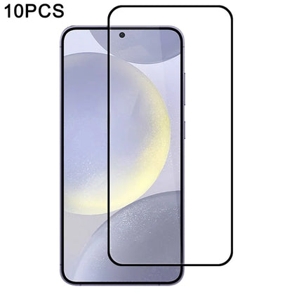 10Pcs For Samsung Galaxy S24 Screen Protector Silk Printing Edge Full Coverage