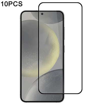 10Pcs For Samsung Galaxy S24+ Screen Protector Silk Printing Edge Full Coverage