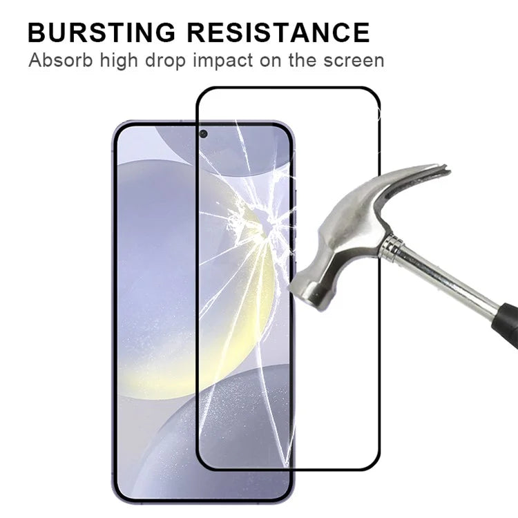 10Pcs For Samsung Galaxy S24+ Screen Protector Silk Printing Edge Full Coverage
