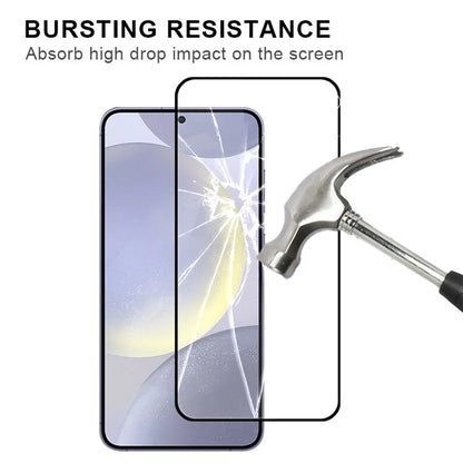 10Pcs For Samsung Galaxy S24+ Screen Protector Silk Printing Edge Full Coverage