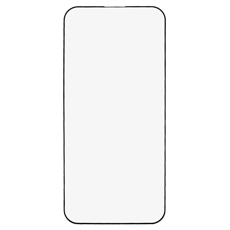 For iPhone 15 Screen Protector Ultra Clear Metal Frame + Tempered Glass Film