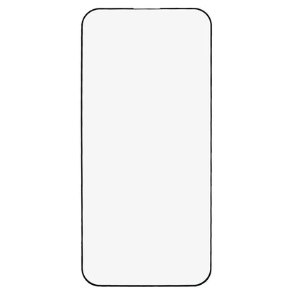 For iPhone 15 Screen Protector Ultra Clear Metal Frame + Tempered Glass Film