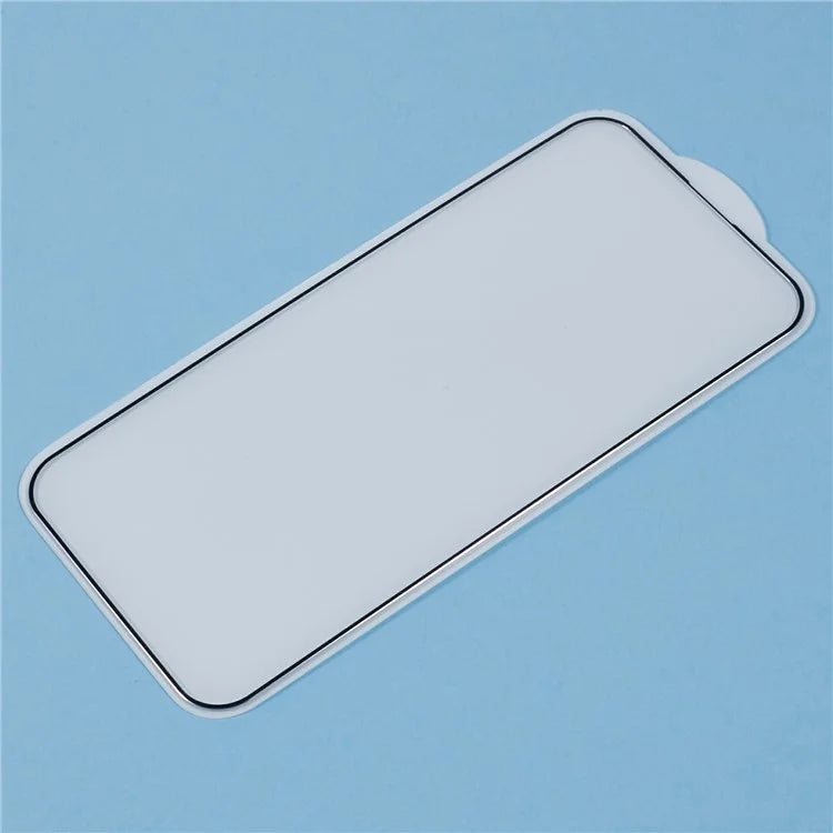 For iPhone 15 Screen Protector Ultra Clear Metal Frame + Tempered Glass Film