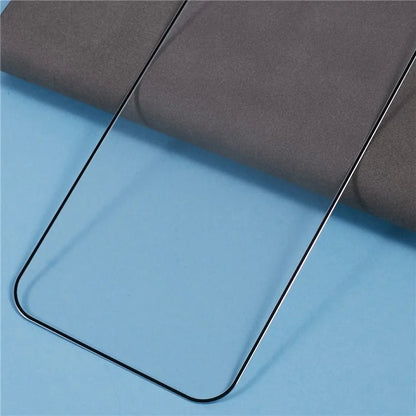 For iPhone 15 Screen Protector Ultra Clear Metal Frame + Tempered Glass Film