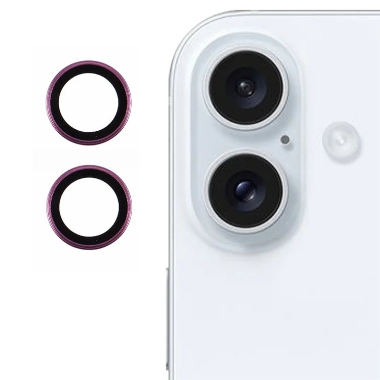 For iPhone 16 / 16 Plus Camera Lens Film Electroplating AF+AR Tempered Glass Lens Protector