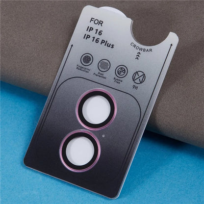 For iPhone 16 / 16 Plus Camera Lens Film Electroplating AF+AR Tempered Glass Lens Protector