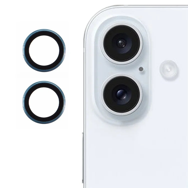 For iPhone 16 / 16 Plus Camera Lens Film Electroplating AF+AR Tempered Glass Lens Protector