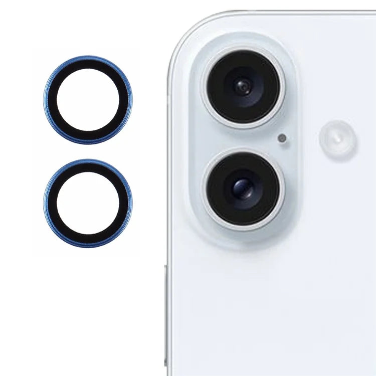 For iPhone 16 / 16 Plus Camera Lens Film Electroplating AF+AR Tempered Glass Lens Protector