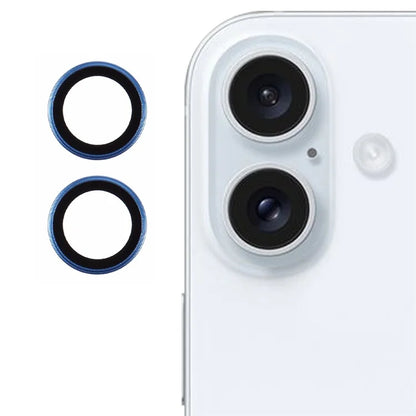 For iPhone 16 / 16 Plus Camera Lens Film Electroplating AF+AR Tempered Glass Lens Protector
