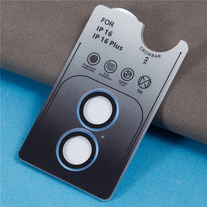 For iPhone 16 / 16 Plus Camera Lens Film Electroplating AF+AR Tempered Glass Lens Protector