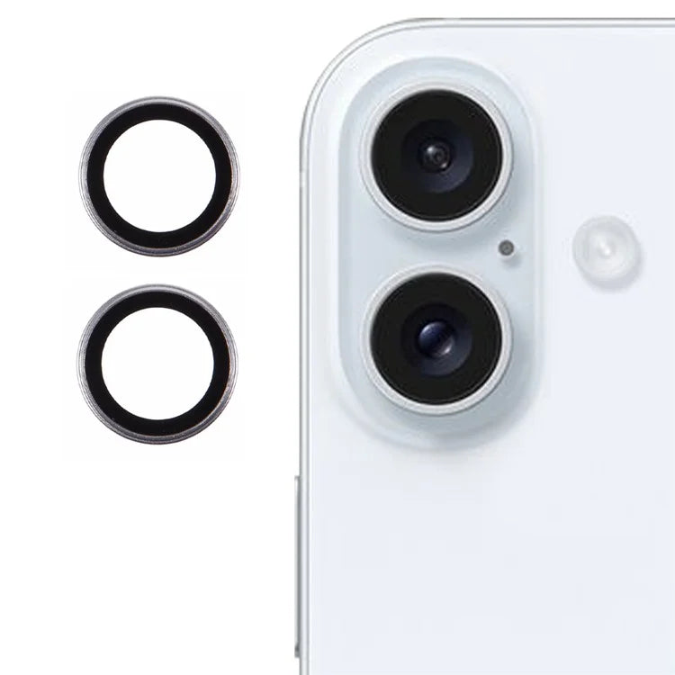 For iPhone 16 / 16 Plus Camera Lens Film Electroplating AF+AR Tempered Glass Lens Protector