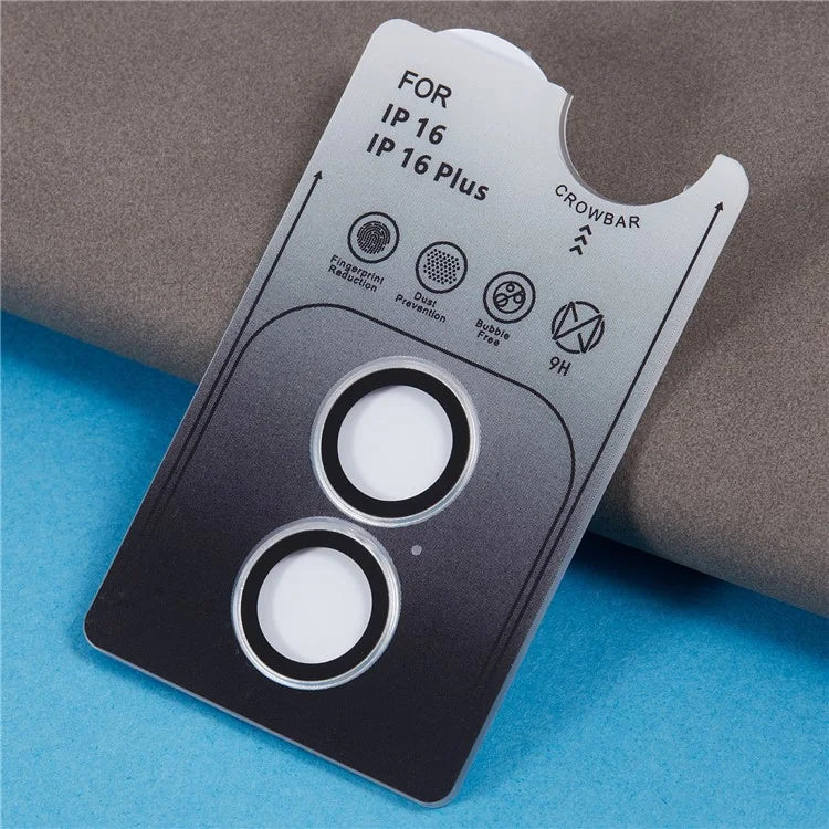 For iPhone 16 / 16 Plus Camera Lens Film Electroplating AF+AR Tempered Glass Lens Protector