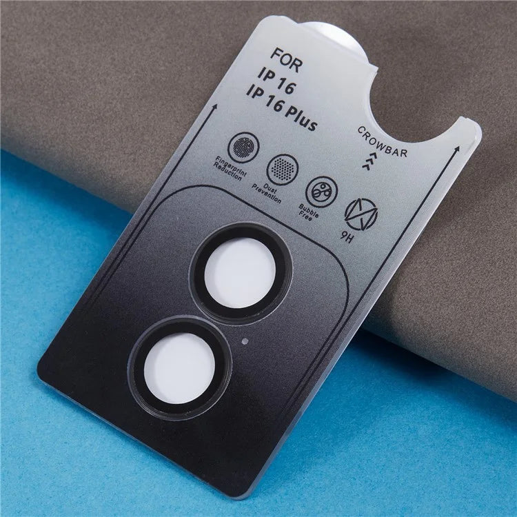 For iPhone 16 / 16 Plus Camera Lens Film Electroplating AF+AR Tempered Glass Lens Protector