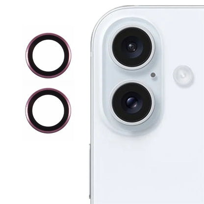 For iPhone 16 / 16 Plus Camera Lens Protector Electroplating AR Metal Frame+Tempered Glass Lens Film