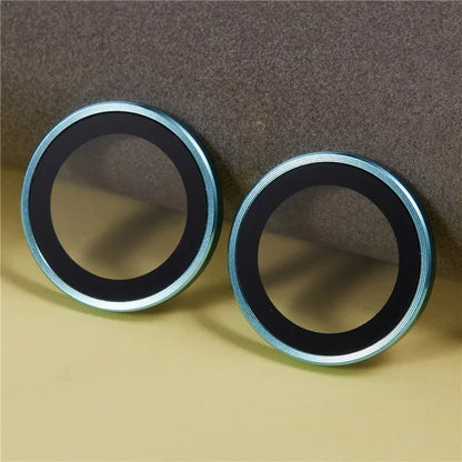 For iPhone 16 / 16 Plus Camera Lens Protector Electroplating AR Metal Frame+Tempered Glass Lens Film