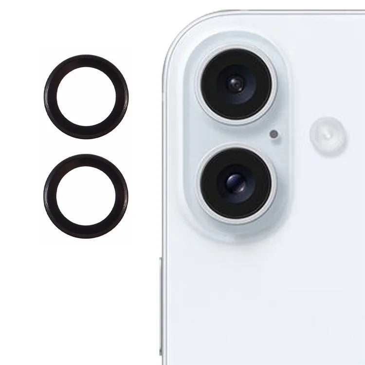 For iPhone 16 / 16 Plus Camera Lens Protector Electroplating AR Metal Frame+Tempered Glass Lens Film
