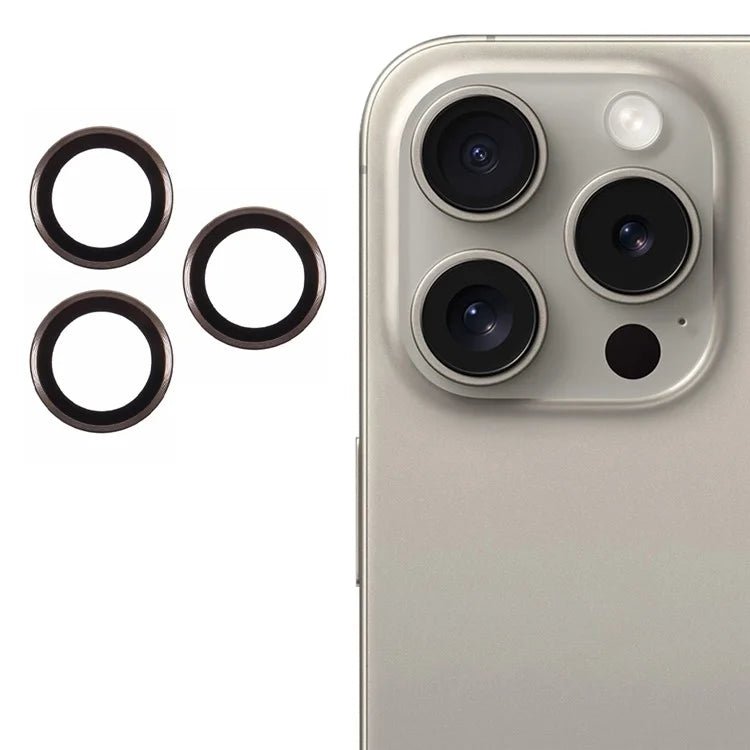 For iPhone 16 Pro / 16 Pro Max Camera Lens Protector Electroplated AR Metal Frame+Tempered Glass Lens Film