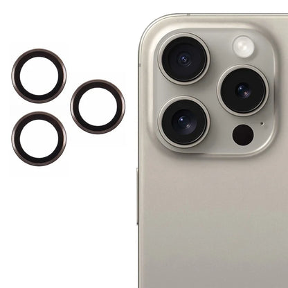 For iPhone 16 Pro / 16 Pro Max Camera Lens Protector Electroplated AR Metal Frame+Tempered Glass Lens Film