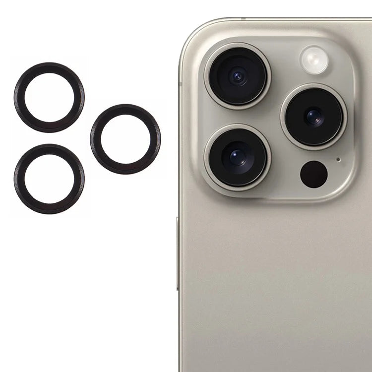 For iPhone 16 Pro / 16 Pro Max Camera Lens Protector Electroplated AR Metal Frame+Tempered Glass Lens Film