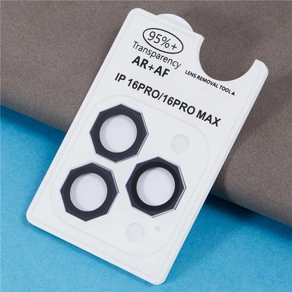 For iPhone 16 Pro / 16 Pro Max Camera Lens Protector Octagonal AF+AR Tempered Glass Lens Film