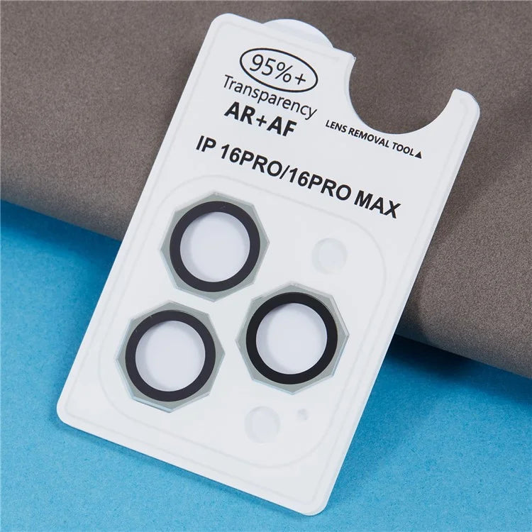 For iPhone 16 Pro / 16 Pro Max Camera Lens Protector Octagonal AF+AR Tempered Glass Lens Film