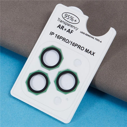 For iPhone 16 Pro / 16 Pro Max Camera Lens Protector Octagonal AF+AR Tempered Glass Lens Film