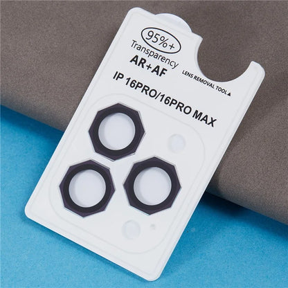 For iPhone 16 Pro / 16 Pro Max Camera Lens Protector Octagonal AF+AR Tempered Glass Lens Film