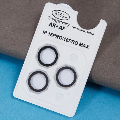 For iPhone 16 Pro / 16 Pro Max Camera Lens Protector Octagonal AF+AR Tempered Glass Lens Film