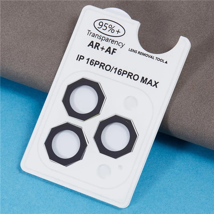 For iPhone 16 Pro / 16 Pro Max Camera Lens Protector Octagonal AF+AR Tempered Glass Lens Film