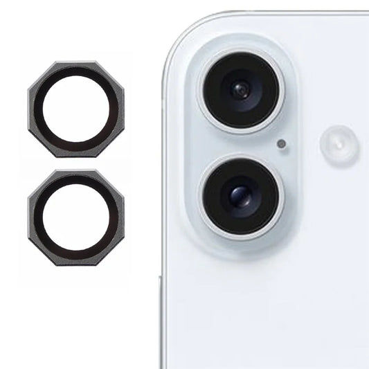 For iPhone 16 / 16 Plus Octagonal Camera Lens Film AF+AR Tempered Glass Lens Protector