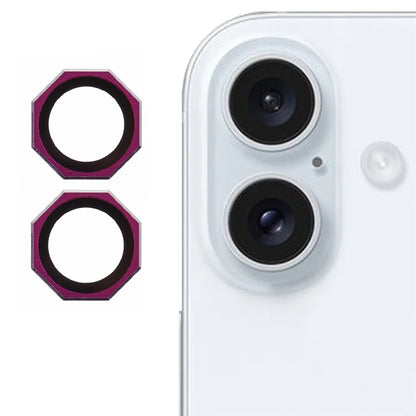 For iPhone 16 / 16 Plus Octagonal Camera Lens Film AF+AR Tempered Glass Lens Protector