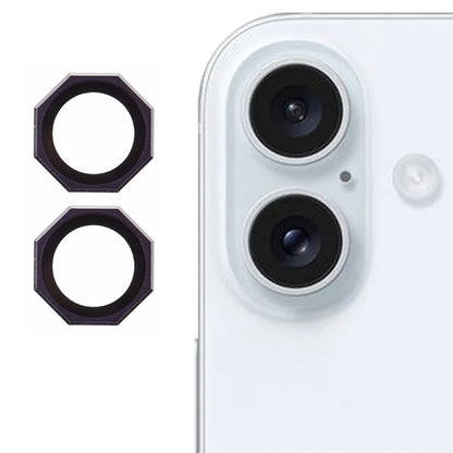 For iPhone 16 / 16 Plus Octagonal Camera Lens Film AF+AR Tempered Glass Lens Protector