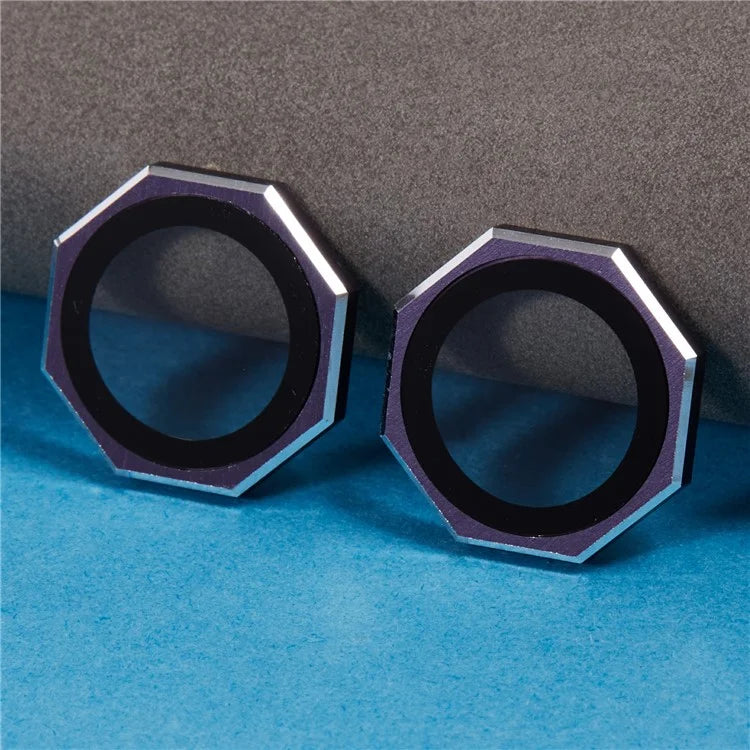 For iPhone 16 / 16 Plus Octagonal Camera Lens Film AF+AR Tempered Glass Lens Protector