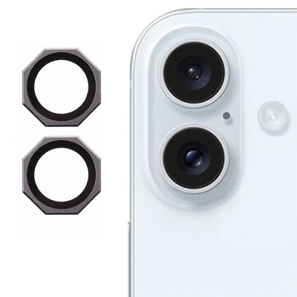 For iPhone 16 / 16 Plus Octagonal Camera Lens Film AF+AR Tempered Glass Lens Protector
