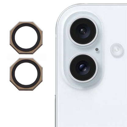 For iPhone 16 / 16 Plus Octagonal Camera Lens Film AF+AR Tempered Glass Lens Protector