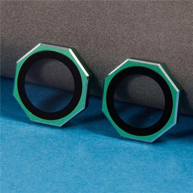 For iPhone 16 / 16 Plus Octagonal Camera Lens Film AF+AR Tempered Glass Lens Protector