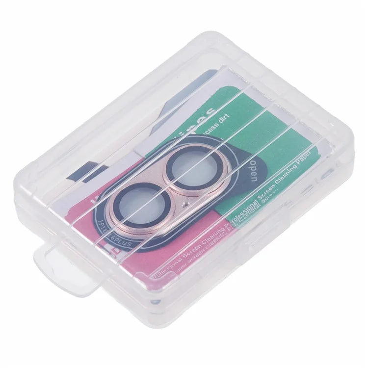 For iPhone 16 / 16 Plus Camera Lens Protector Integrated Clear Metal Frame+Tempered Glass Lens Film