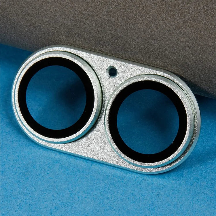 For iPhone 16 / 16 Plus Camera Lens Protector Integrated Clear Metal Frame+Tempered Glass Lens Film