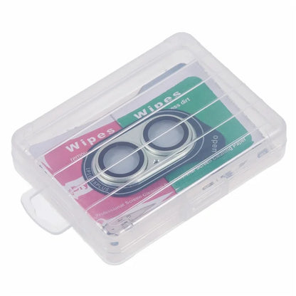 For iPhone 16 / 16 Plus Camera Lens Protector Integrated Clear Metal Frame+Tempered Glass Lens Film