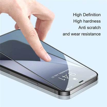 AMORUS 2Pcs For iPhone 16 Plus Screen Protector Full Coverage Tempered Glass Film - Black